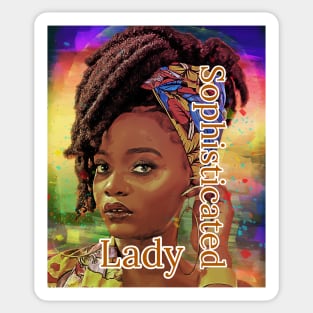 Sophisticated Lady - Colored & Classy - Beautiful African Woman Sticker